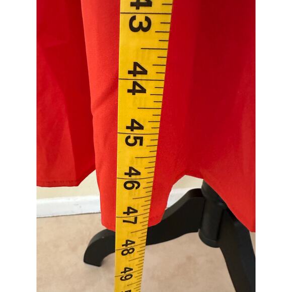 Grace Karin Women Red Tiered Smocked Bodice Ruffled Cap Sleeves Dress Size S-NWT - Picture 7 of 8